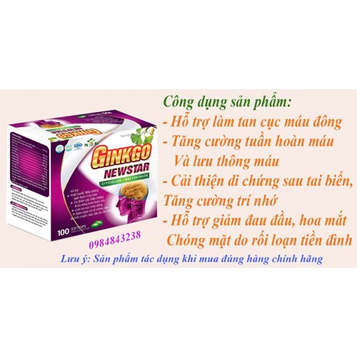 Ginkgo New Star - Tăng Cường Tuần Hoàn Máu Não Và Lưu Thông Máu 